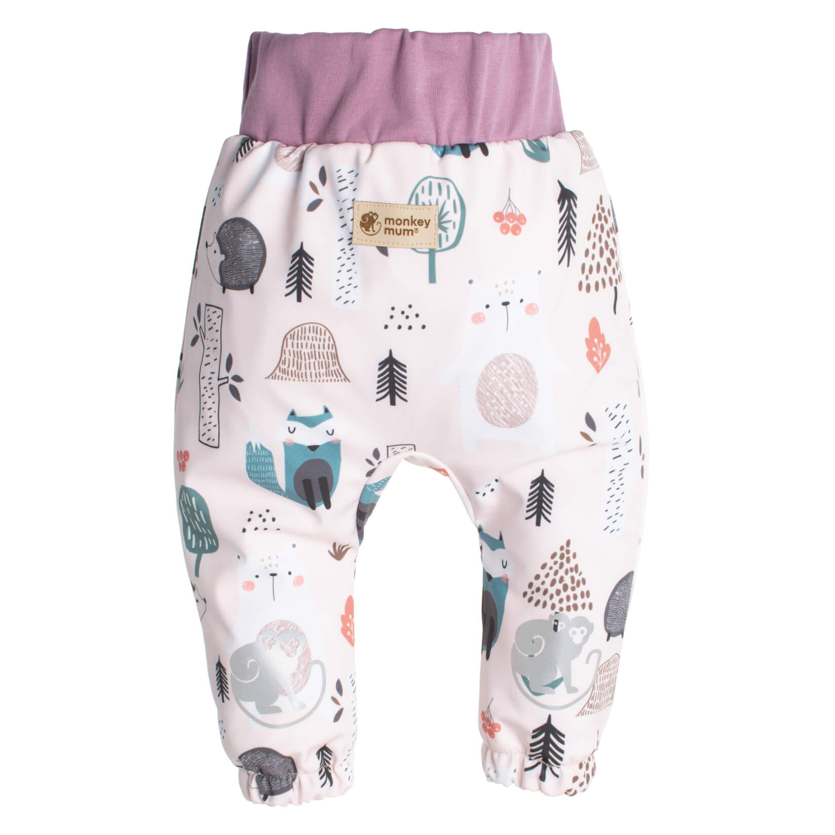 Calças de softshell para criança com membrana Monkey Mum® - Animais do dia