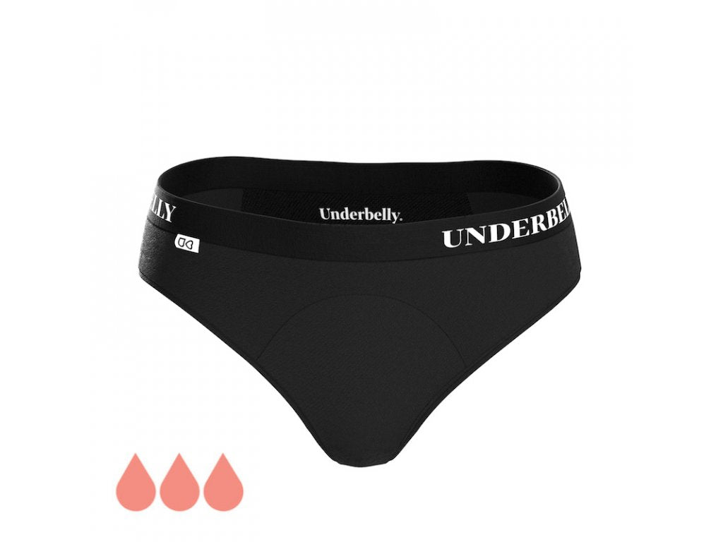 Calcinha menstrual Underbelly univers, Menstruação mais forte - preta