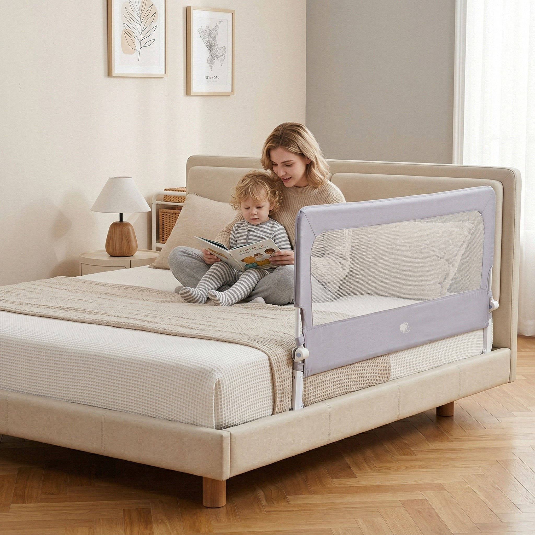 Barreira de cama Monkey Mum® Flip - desembalada