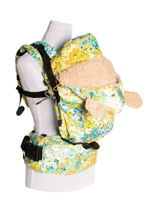 Capuz térmico Monkey Mum® para porta-bebés Carrie - Pradaria florida