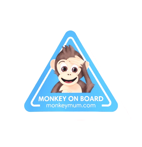 Autocolante para carro Monkey Mum® - Azul