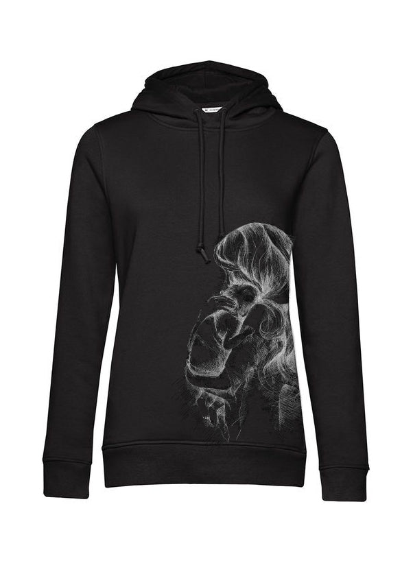 Sweatshirt de amamentação Monkey Mum® preta - mamã amorosa