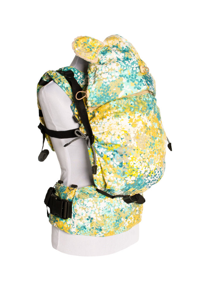 Capuz térmico Monkey Mum® para porta-bebés Carrie - Pradaria florida