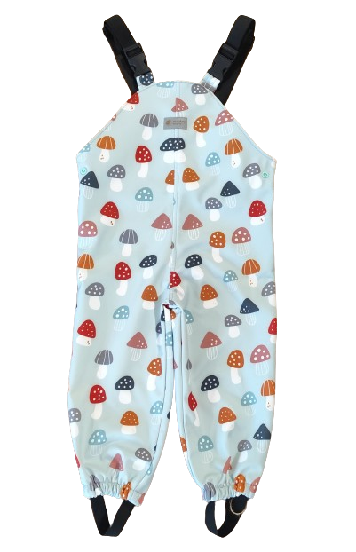 Monkey Mum® Jardineiras softshell com membrana - Cogumelos amanita multicoloridos