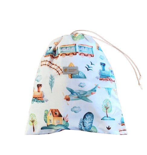 Saco de pano Monkey Mum® - Comboio