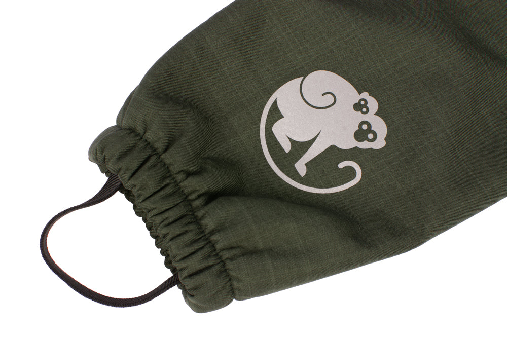 Calças de softshell de inverno de crescimento para criança com lã de carneiro Monkey Mum® - Caçador kaki