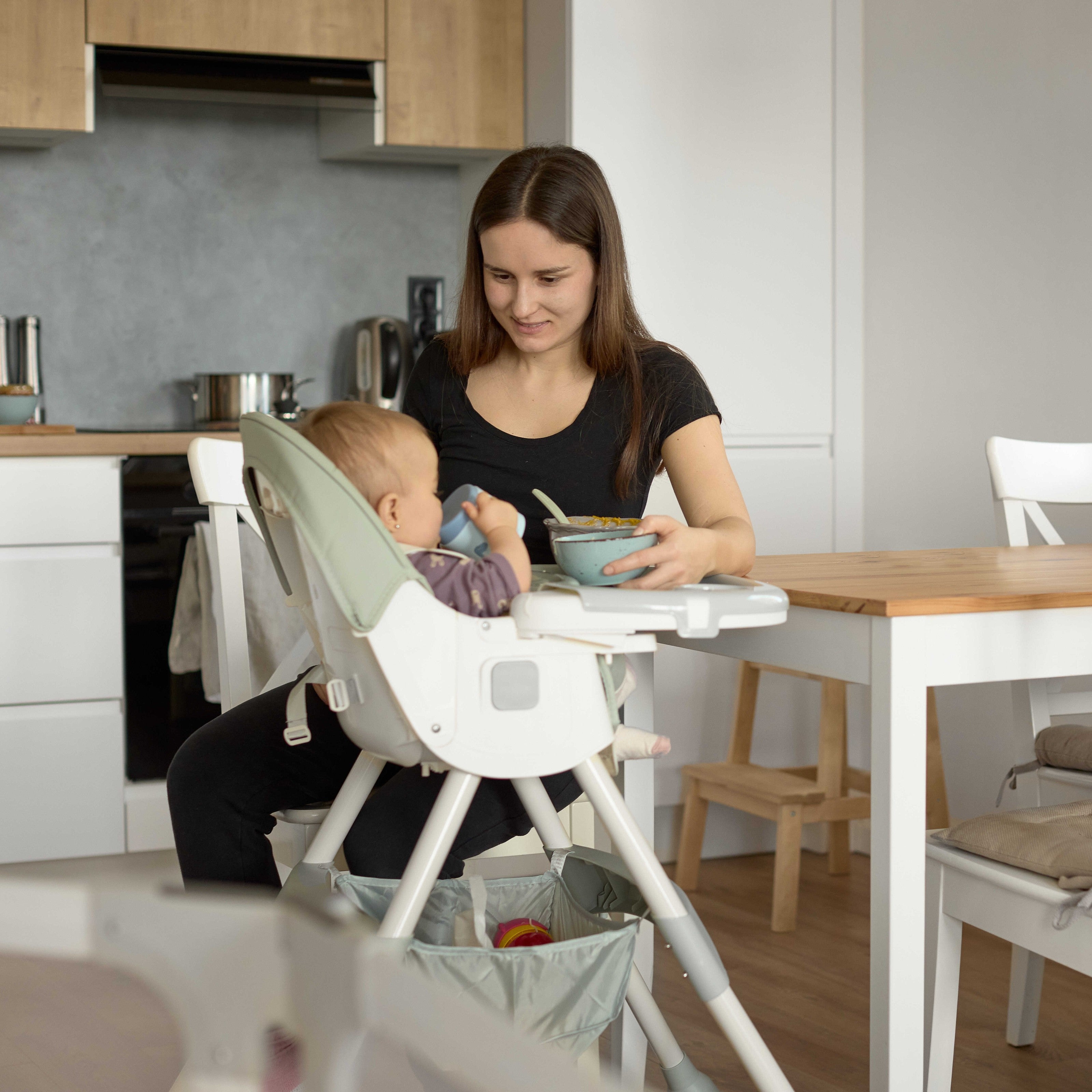 Cadeira de alimentação infantil 2 em 1 Comfort - Rosa
