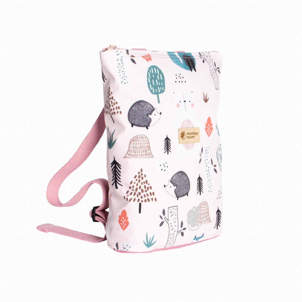 Mochila softshell infantil Monkey Mum® - Animais do dia