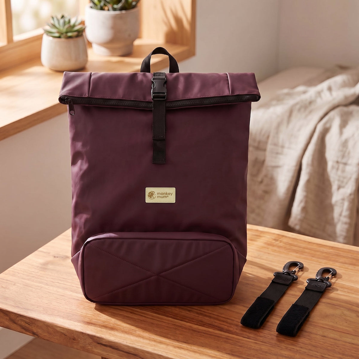 Monkey Mum® Mochila de softshell para carrinho de bebé – Pegada de urso
