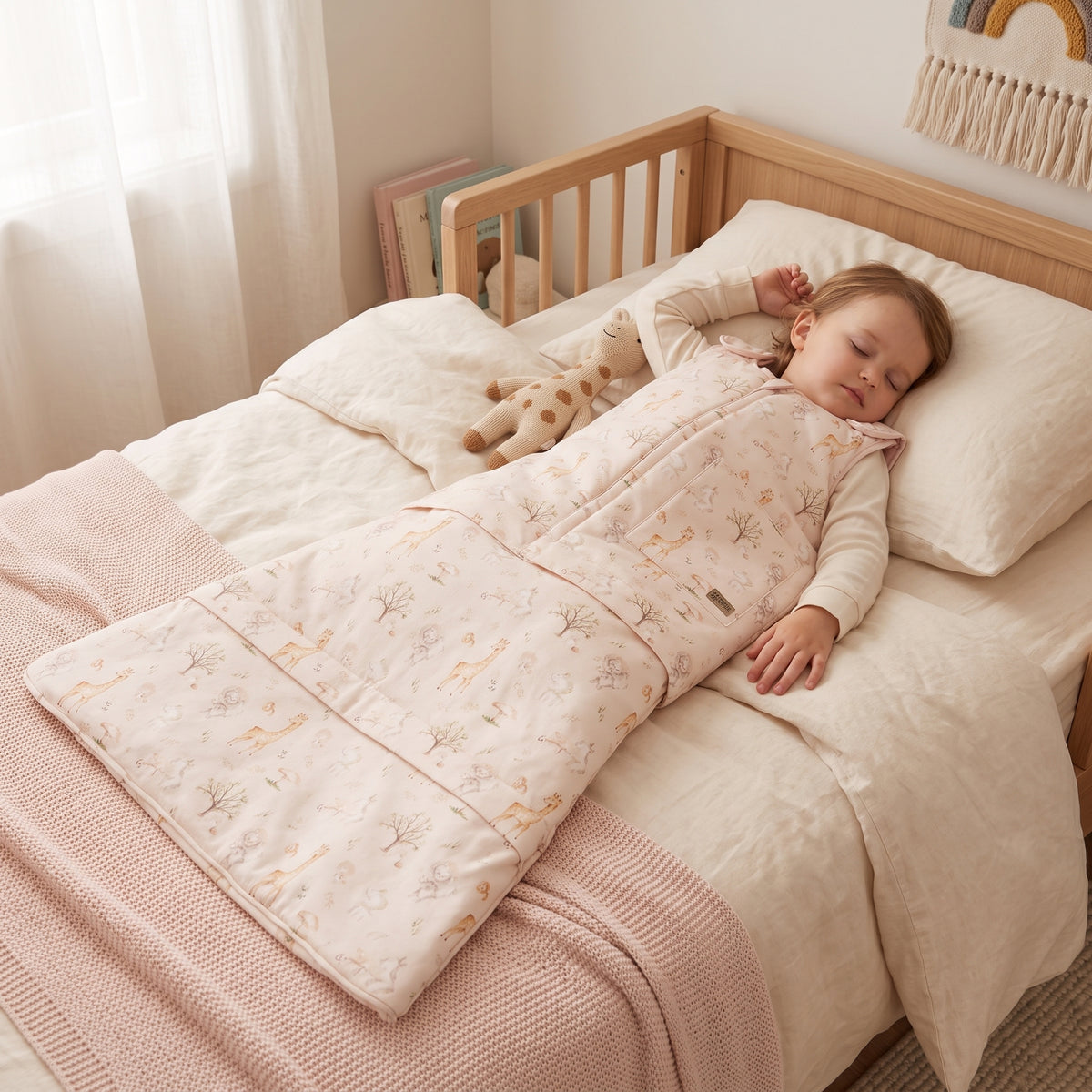 Saco-cama de inverno extensível Monkey Mum® 0 - 4 anos - conjunto - Primavera com animais