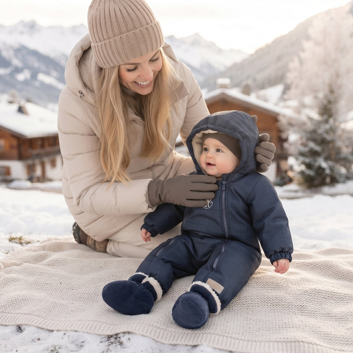 Monkey Mum® Macacão infantil de inverno em softshell com pelo - Livrinho de histórias, 2.ª qualidade - tam. 62/68