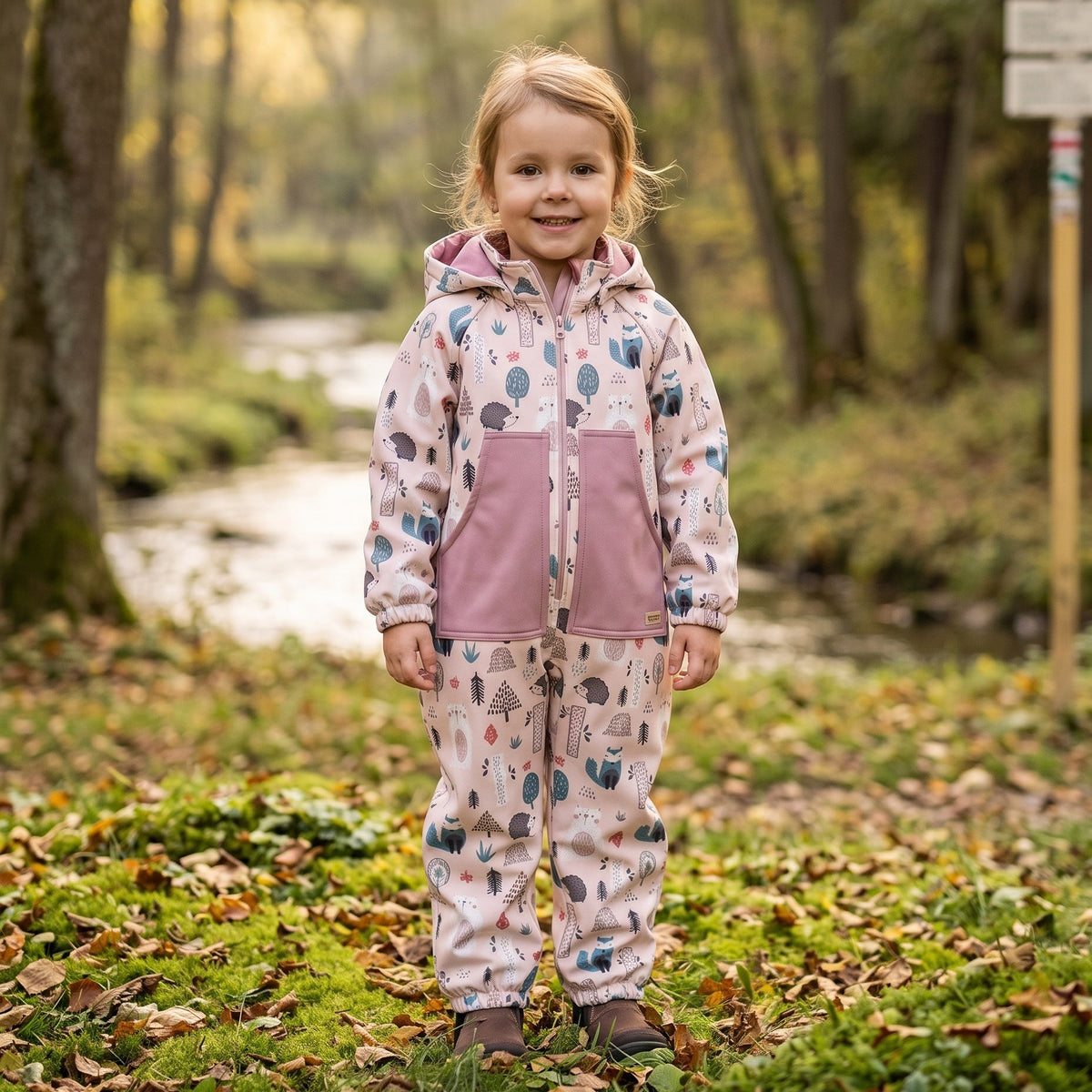 Monkey Mum® Macacão softshell com membrana – Animais diurnos - tam. 98/104, 110/116