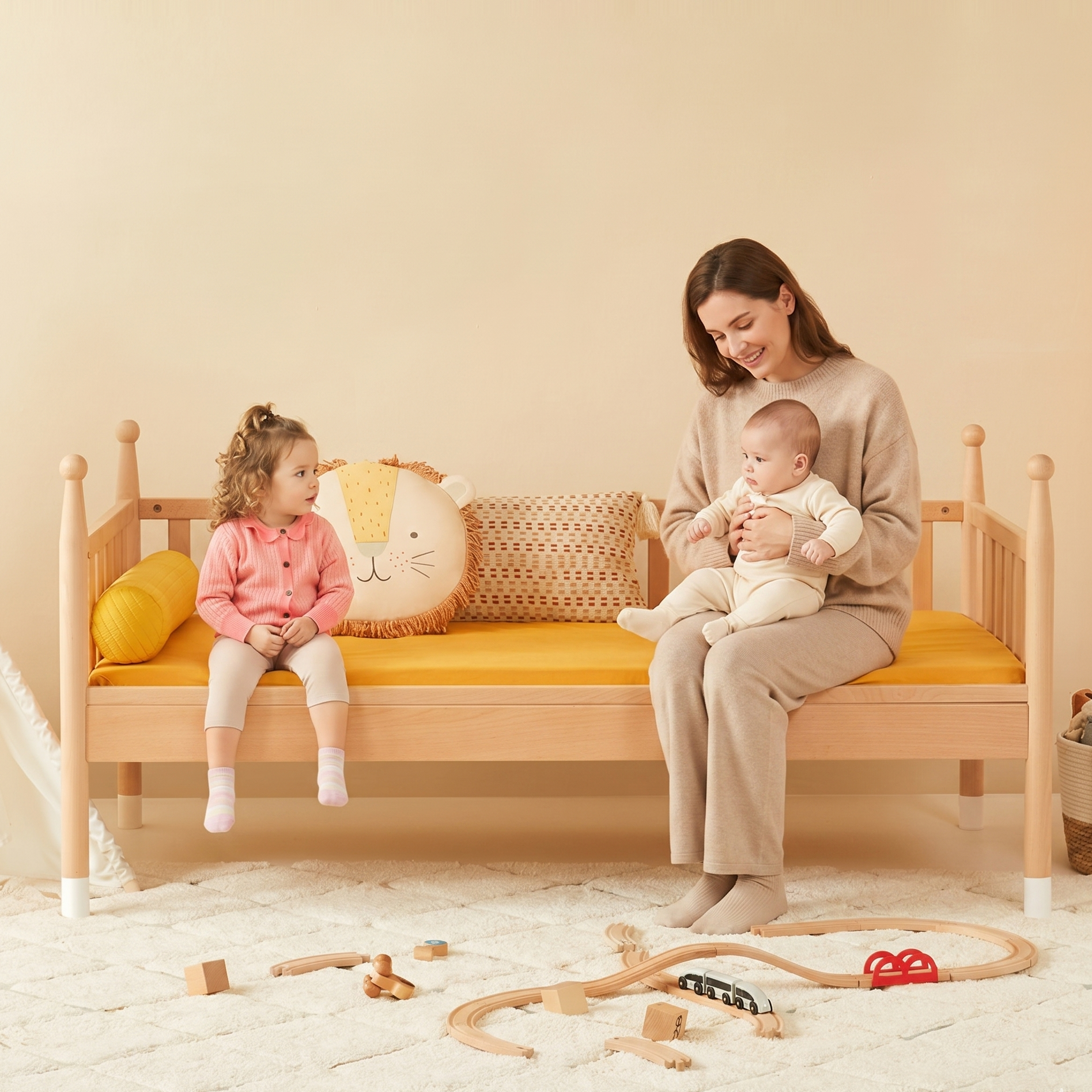 Cama infantil 5 em 1 - Maciço