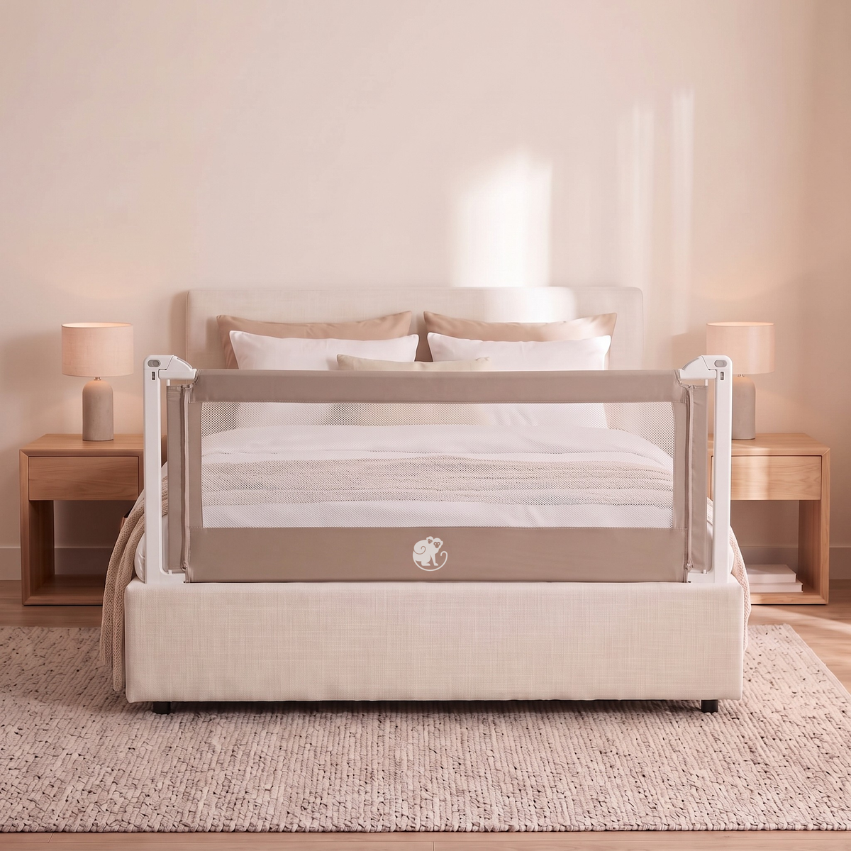 Capa para barreira de cama Monkey Mum® Popular – Cinzento escuro