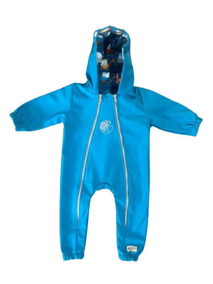 Monkey Mum® Macacão softshell com membrana – Obras em construção divertidas - tam. 62/68, 74/80