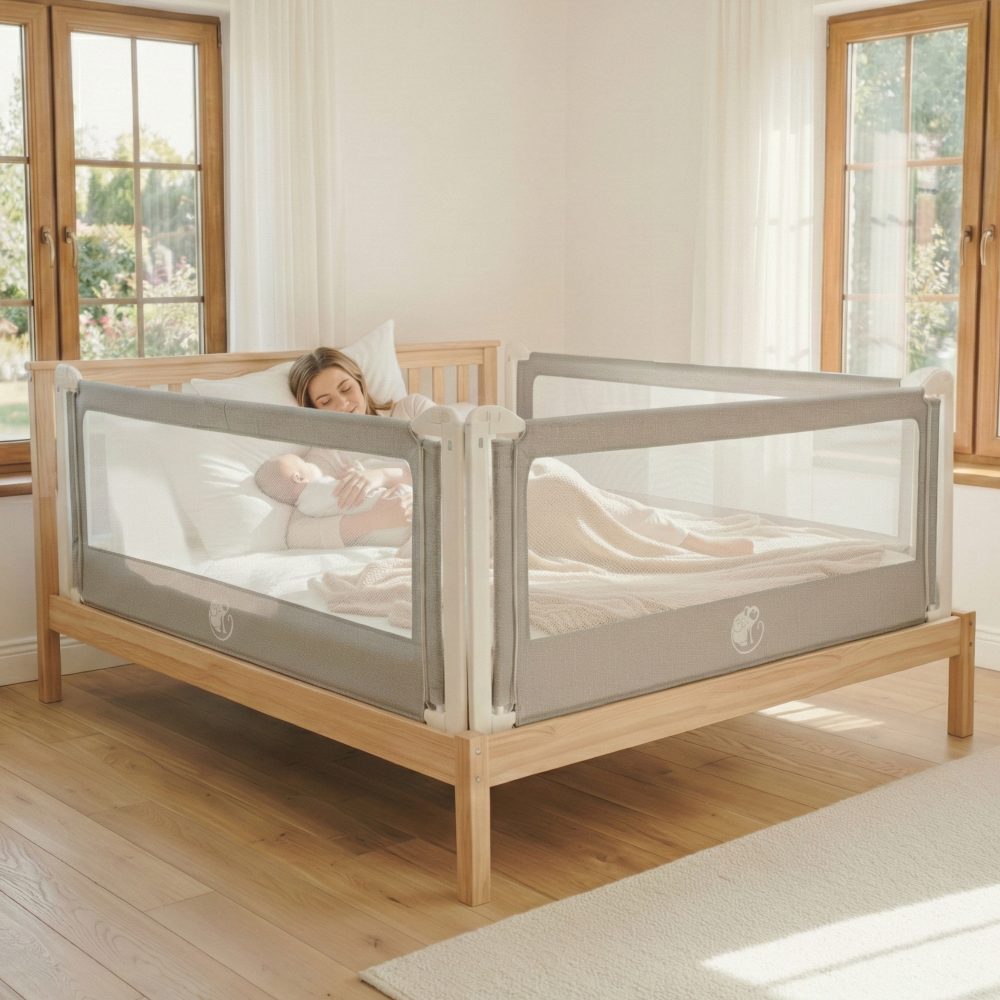 Barreira de cama Monkey Mum® Popular - cinzento escuro - design