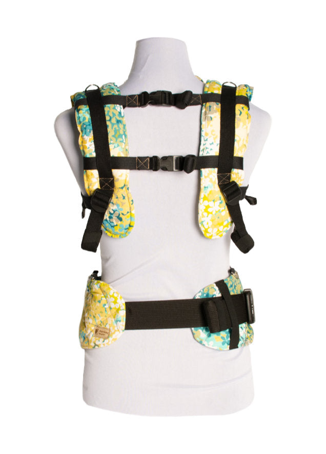 Monkey Mum® Porta-bebés ergonómico extensível Carrie - Prado florido