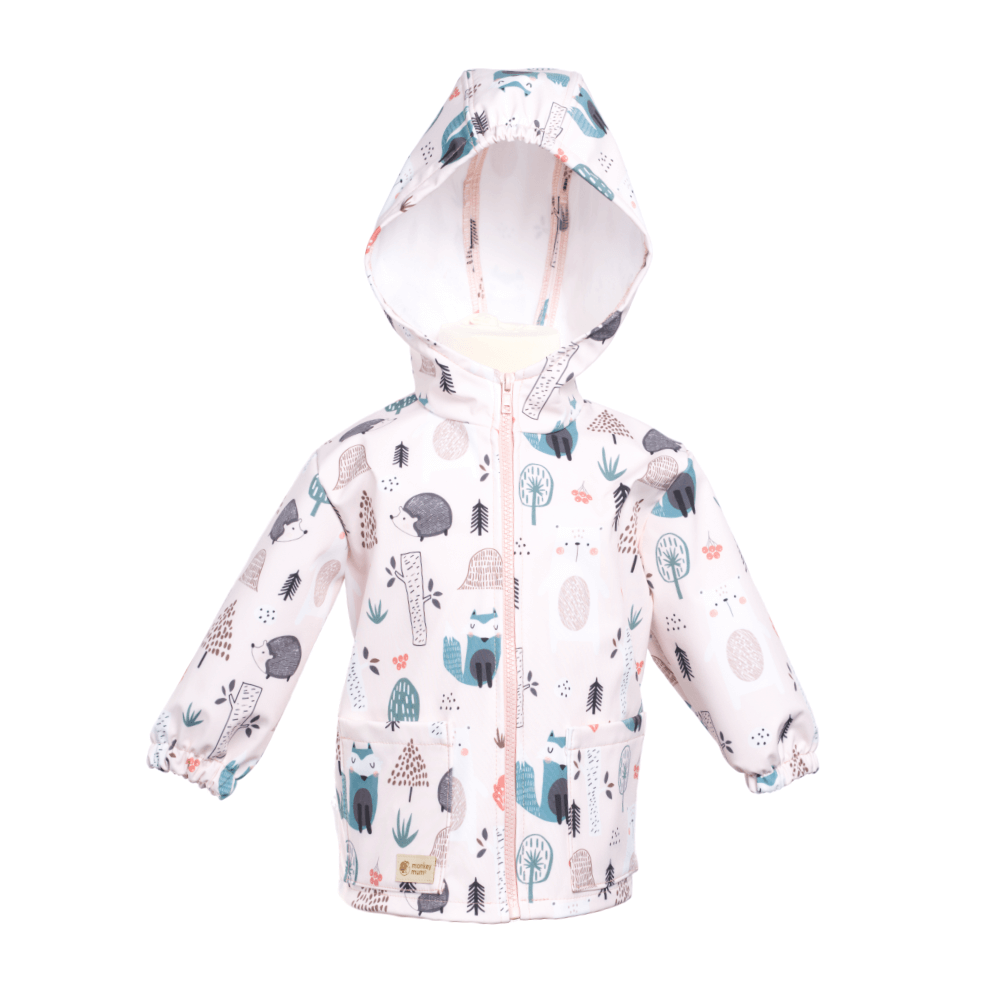 Casaco softshell infantil com membrana Monkey Mum® - Animais do dia a dia