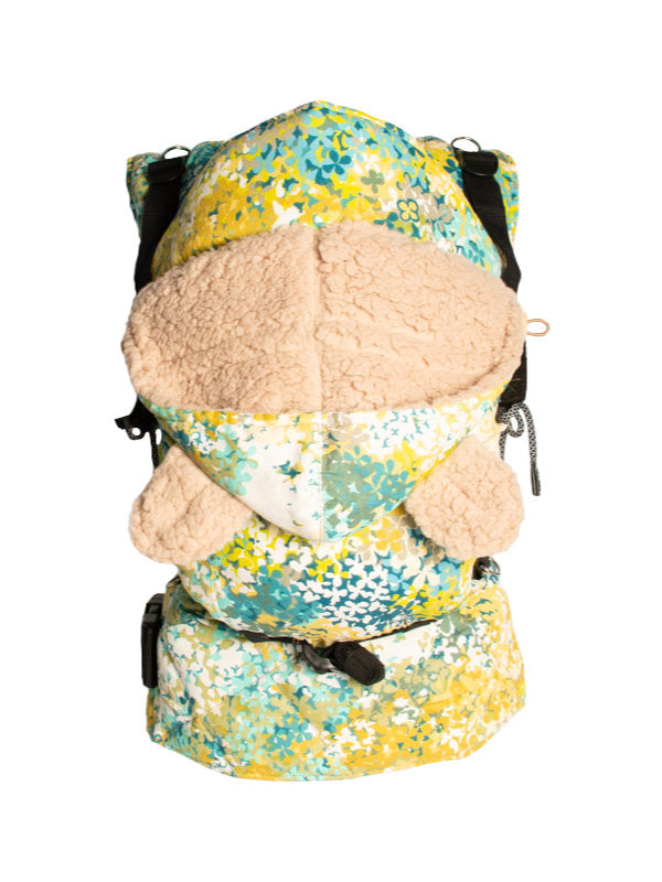 Capuz térmico Monkey Mum® para porta-bebés Carrie - Pradaria florida