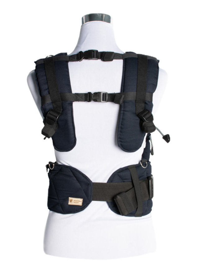 Monkey Mum® Porta-bebés ergonómico extensível Carrie - Sombra prateada