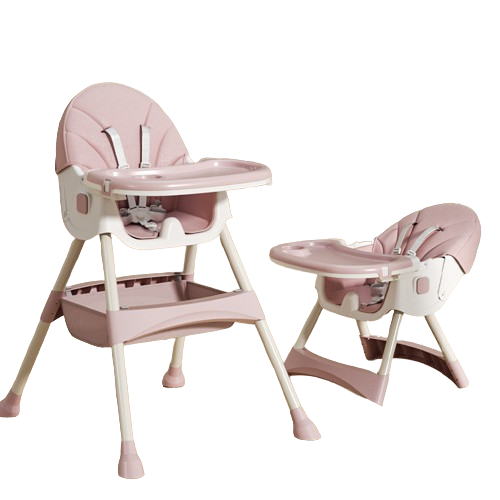 Cadeira de alimentação infantil 2 em 1 Comfort - Rosa