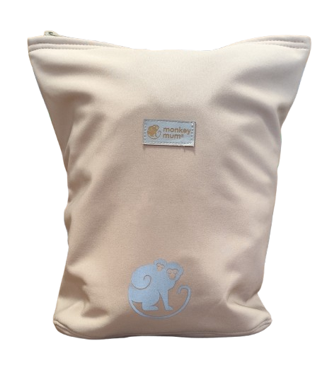 Mochila infantil softshell Monkey Mum® - Bege