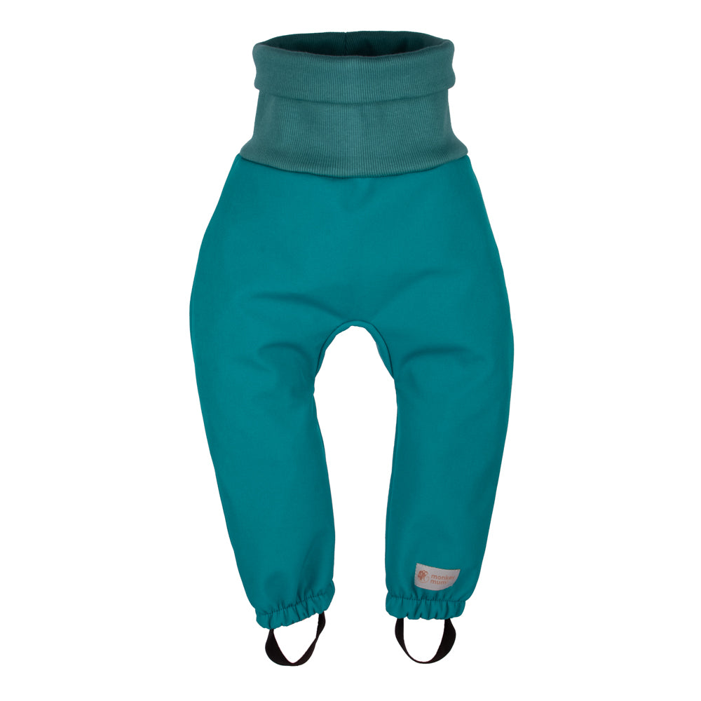 Calças de softshell de crescimento para criança com membrana Monkey Mum® - Lagarto alegre