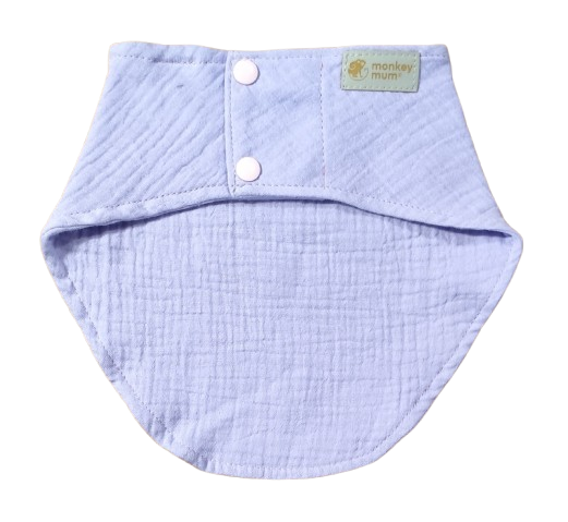 Babete de musselina Monkey Mum® - Violeta