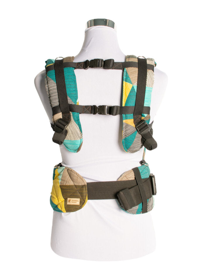 Monkey Mum® Porta-bebés ergonómico extensível Carrie - Charme geométrico