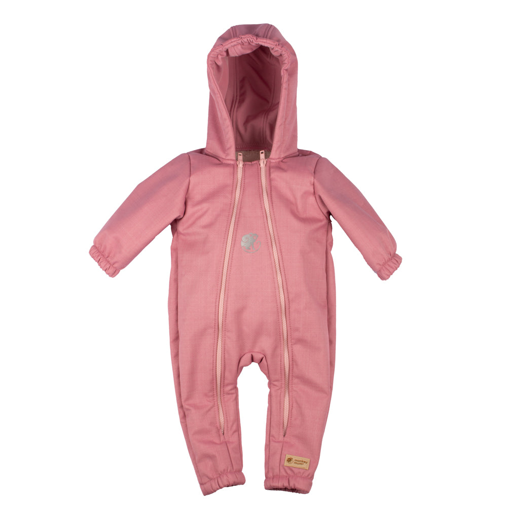 Monkey Mum® Macacão de inverno de softshell para criança com lã de carneiro - Ovelhinha rosa - tam. 62/68, 74/80
