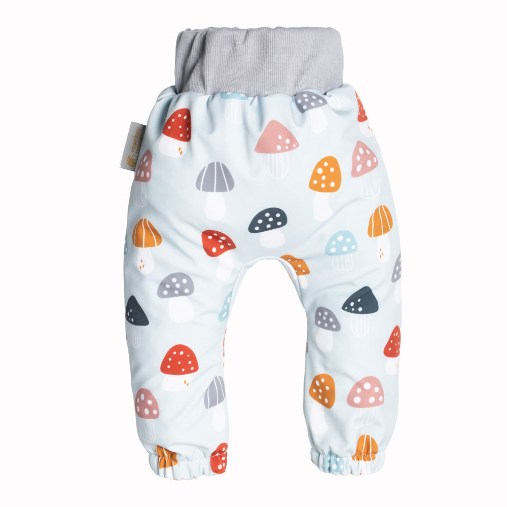 Calças de softshell para criança com membrana Monkey Mum® - Amanitas coloridos