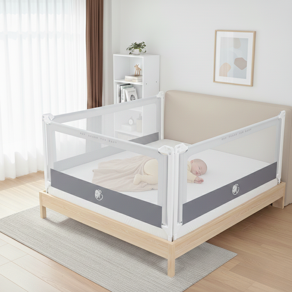 Barreira de cama Monkey Mum® Popular - cinzento claro