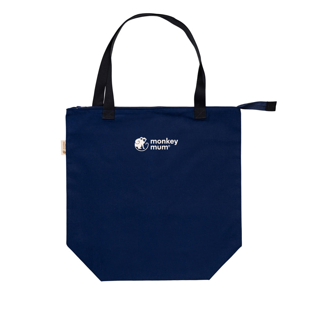 Monkey Mum® Pequeno saco de pano para acessórios Carrie - Azul-marinho