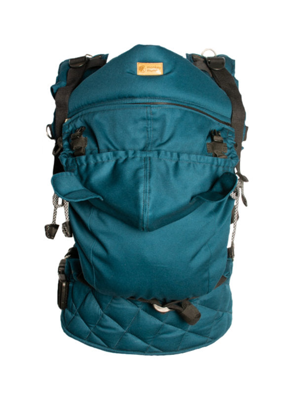 Monkey Mum® Capuz leve para o porta-bebés Carrie - Água azul-turquesa