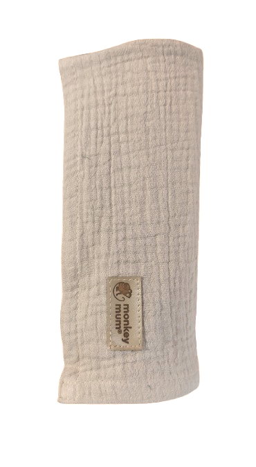 Fralda de musselina Monkey Mum® - Bege