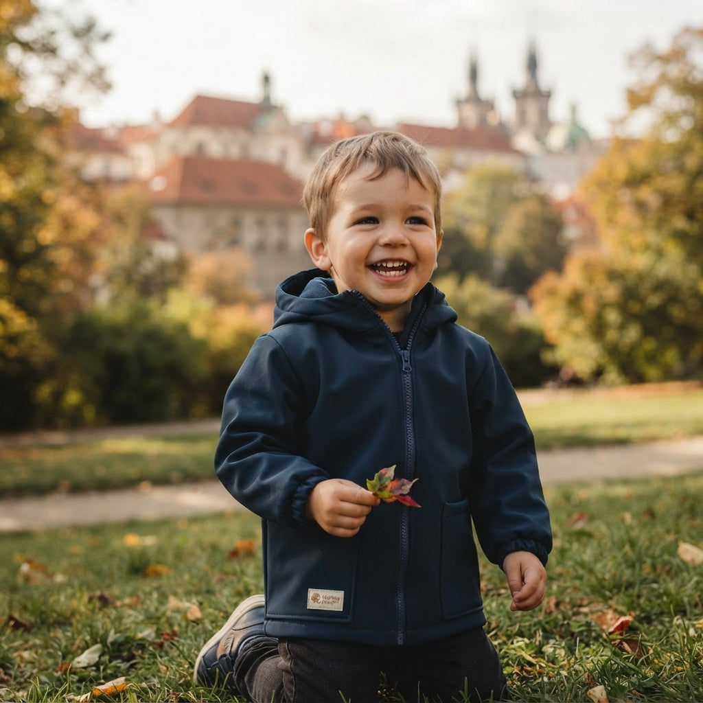 Casaco softshell infantil com membrana Monkey Mum® - Céu noturno