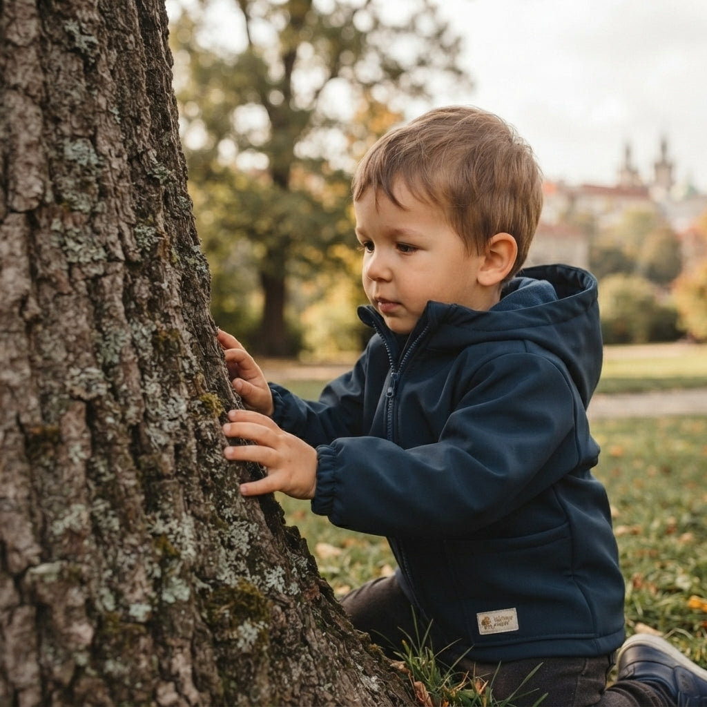 Casaco softshell infantil com membrana Monkey Mum® - Céu noturno