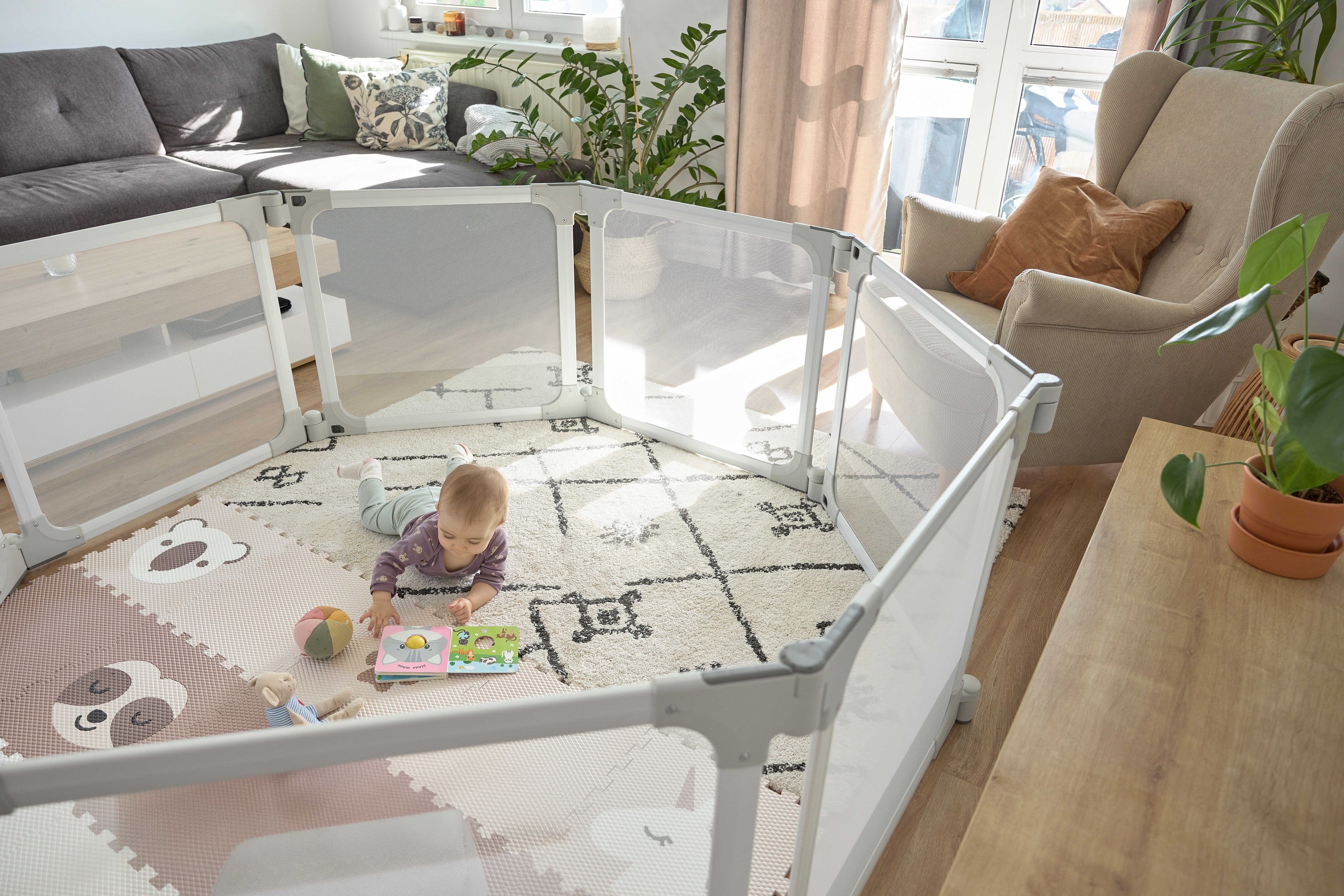 Parque de segurança Monkey Mum® - desembalado