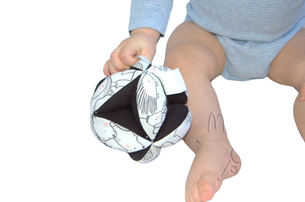 MyMoo Bola sensorial Montessori - Animais da floresta/preto
