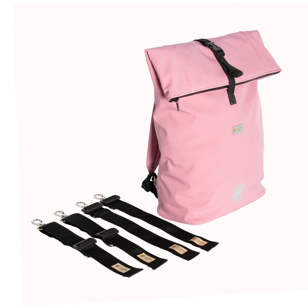 Monkey Mum® Mochila softshell integrada para o porta-bebés Carrie - Algodão doce