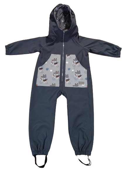 Monkey Mum® Fato-macaco em softshell com membrana – Passeio misterioso - tam. 98/104, 110/116