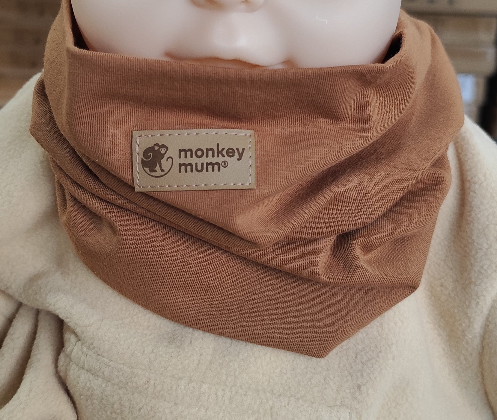 Gola tubular Monkey Mum® - Castanho-claro