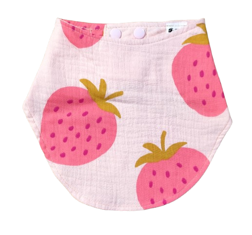 Babete de musselina Monkey Mum® - Morango