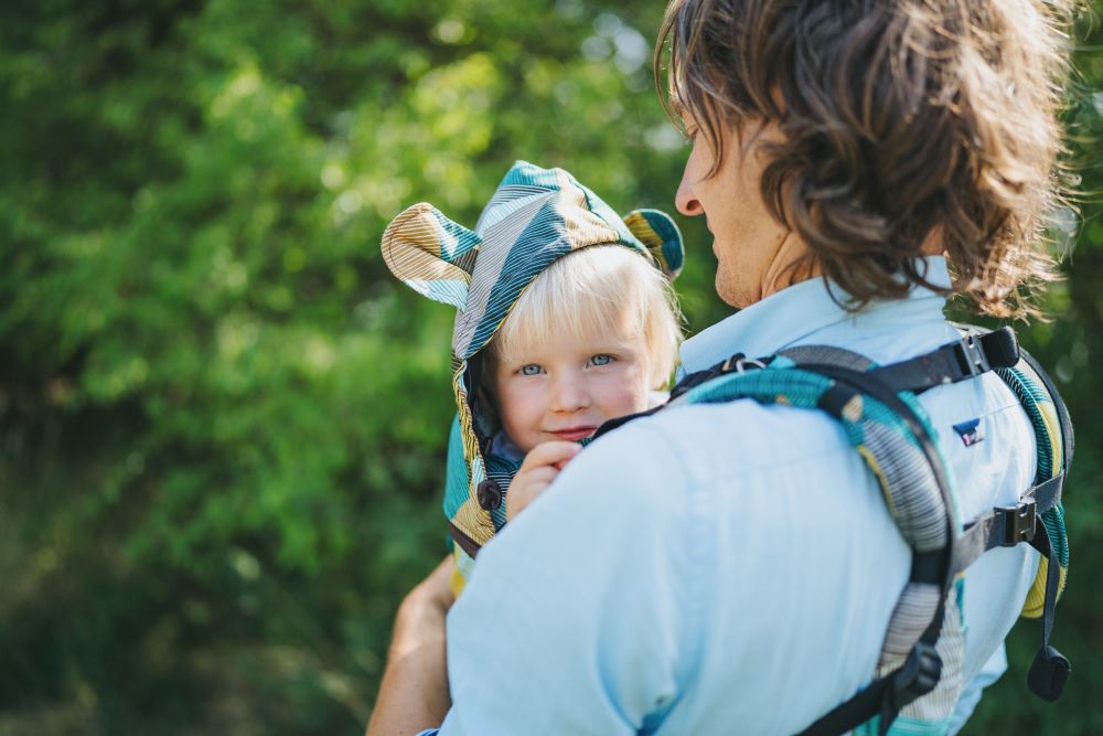 Monkey Mum® Porta-bebés ergonómico extensível Carrie - Charme geométrico