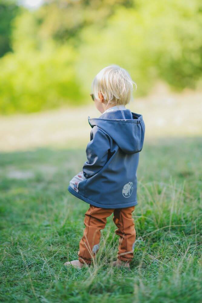 Calças de softshell para criança com membrana Monkey Mum® - Folhas de outono