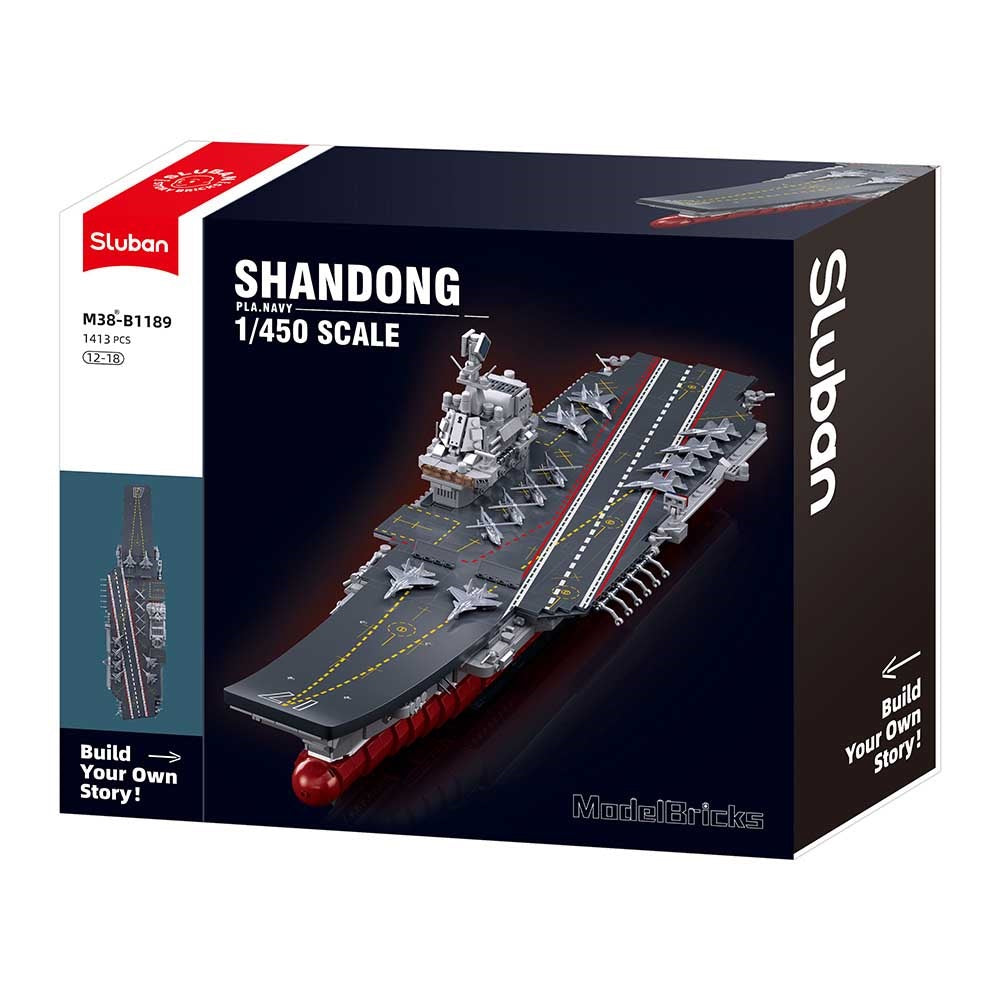 Sluban Model Bricks M38-B1189 Porta-aviões Shandong
