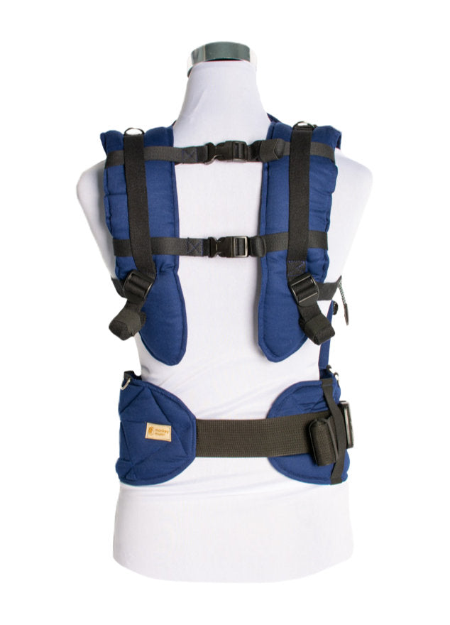 Monkey Mum® Porta-bebés ergonómico extensível Carrie - Azul-marinho