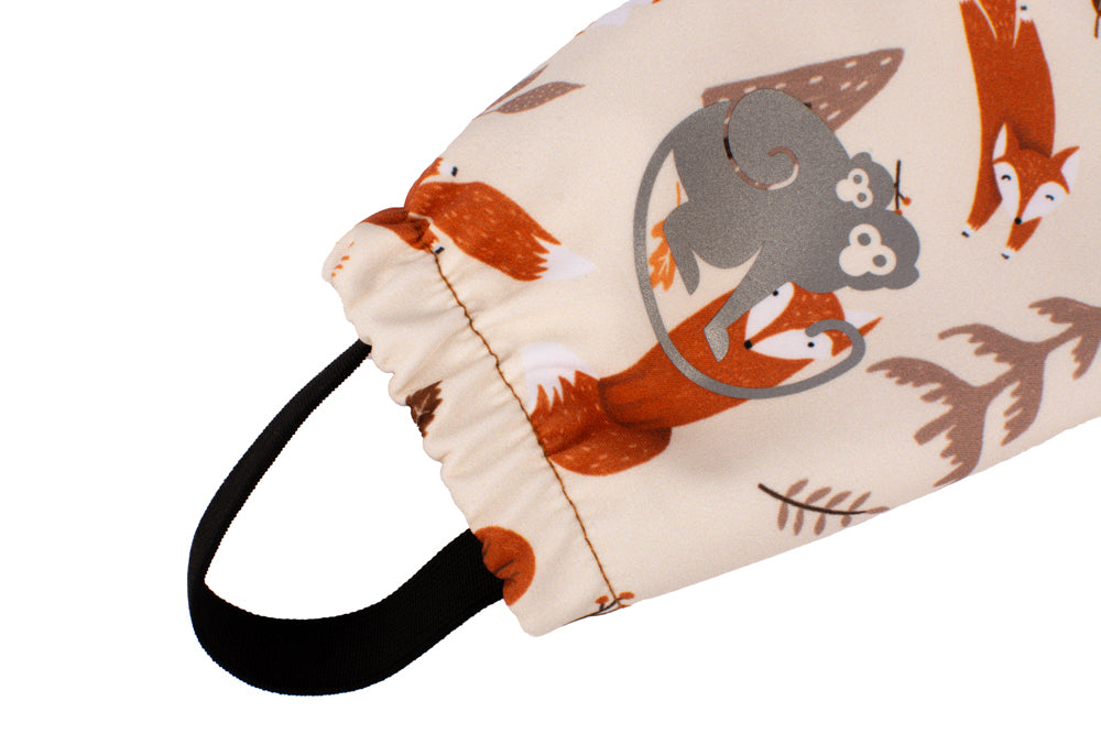 Calças softshell infantis ajustáveis com membrana Monkey Mum® - Travessuras da raposa