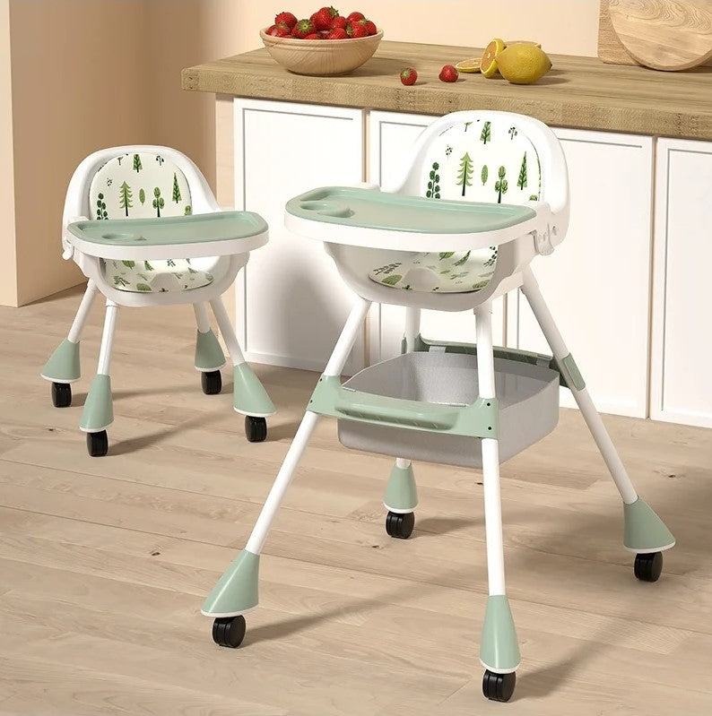 Cadeira de alimentação infantil 2 em 1 Simple - Verde matcha