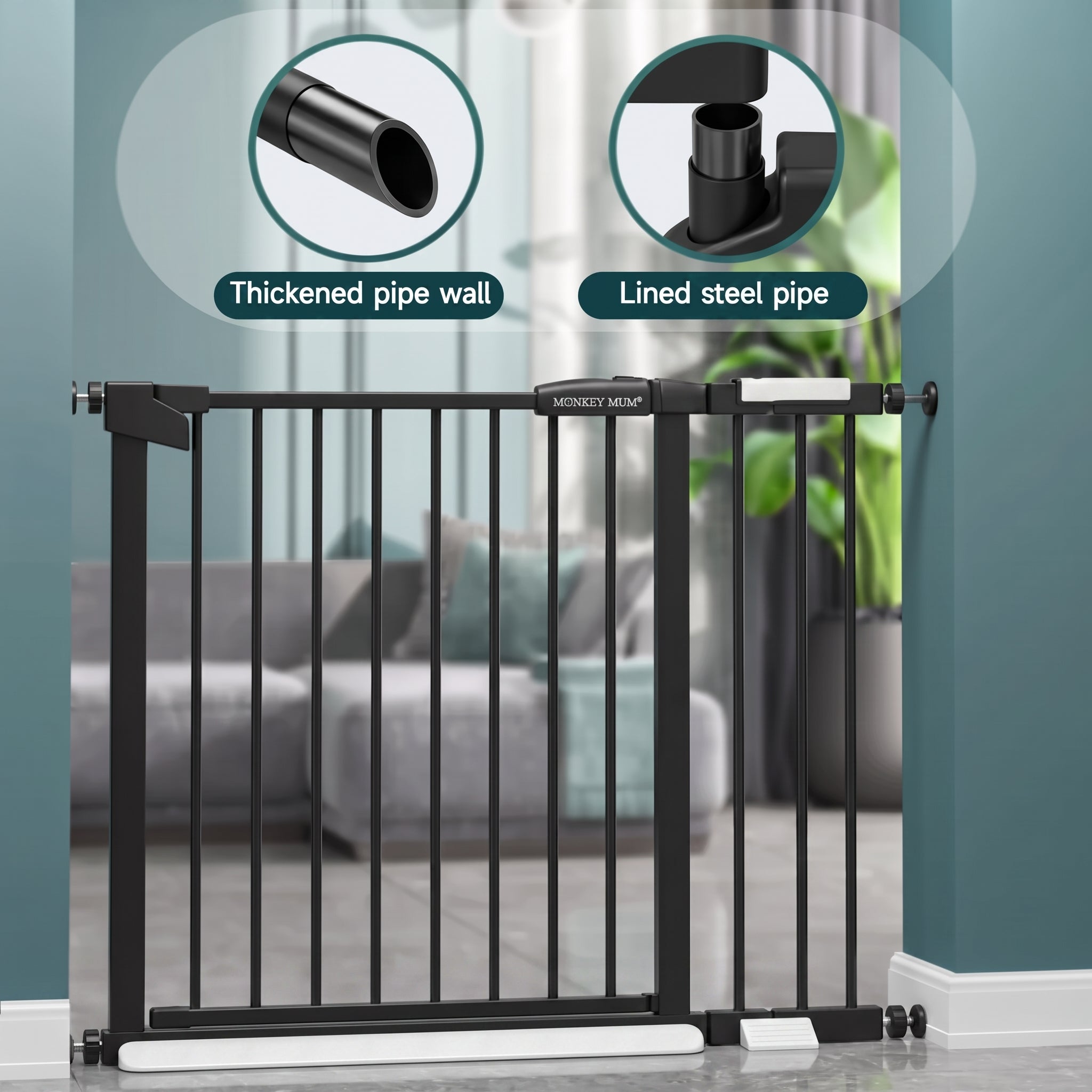 Barreira de segurança Monkey Mum® – Preta